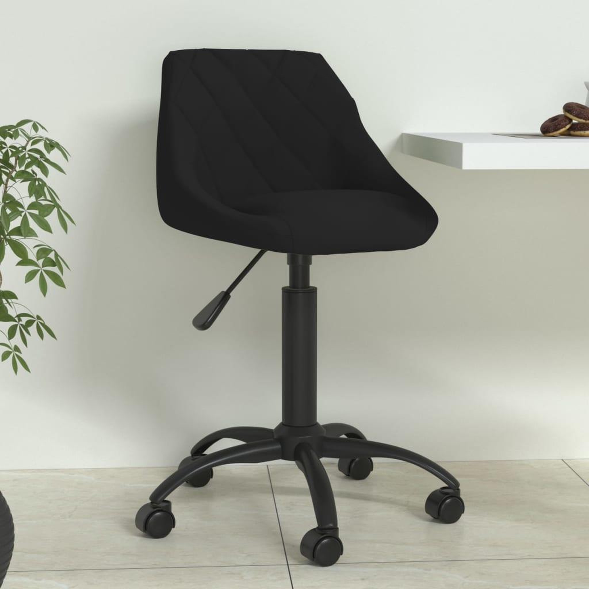 VIDAXL Chaise de salle a manger Noir Velours