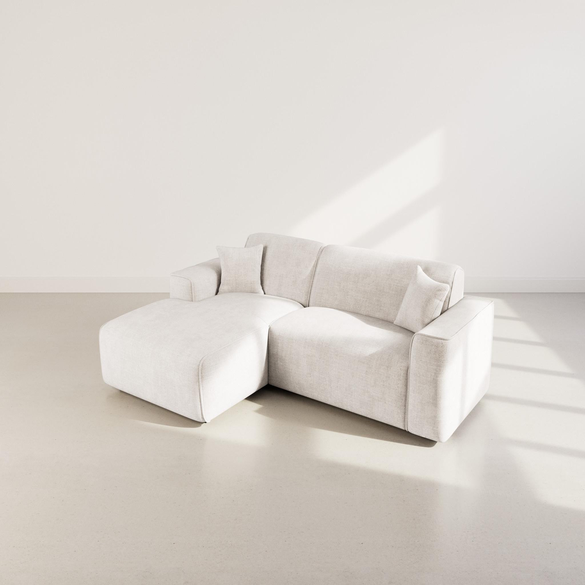 Voir la diapositive 5 : BEST MOBILIER Lison - canapé d'angle gauche 4 places en velours texturé