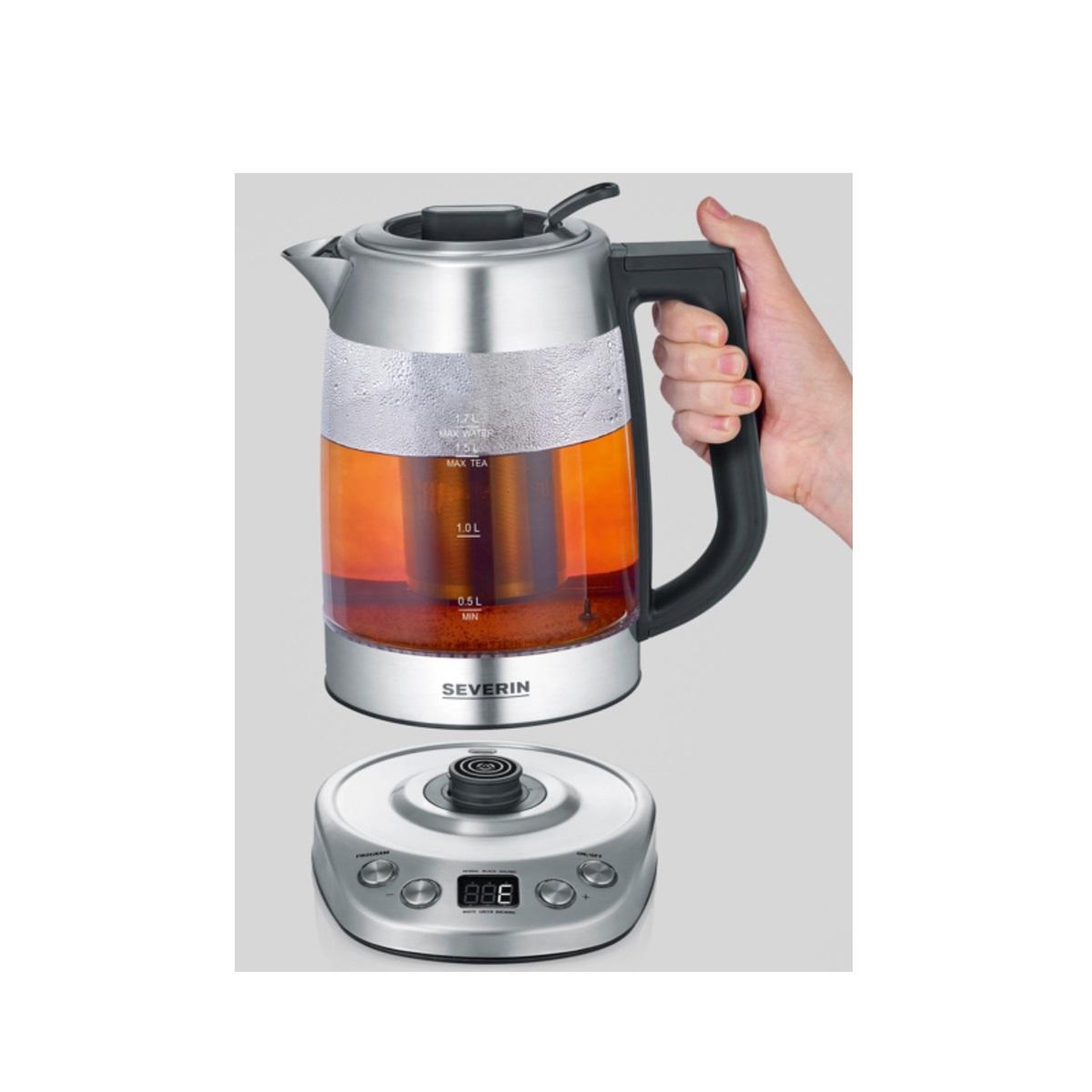 Voir la diapositive 3 : SEVERIN Bouilloire sans fil 1.7l 3000w - wk3480