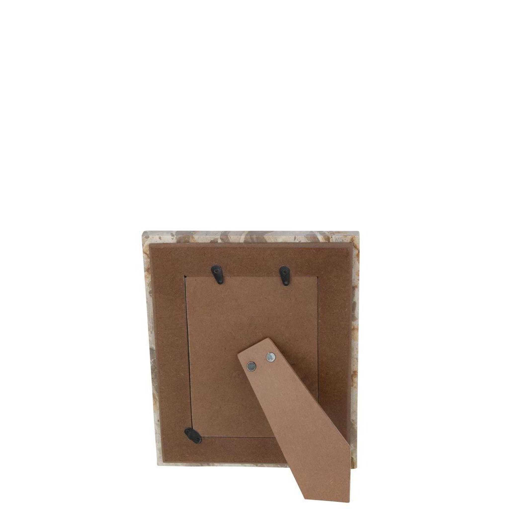 Voir la diapositive 2 : J-LINE Cadre Photo Déco  Marbre  13x18cm Beige