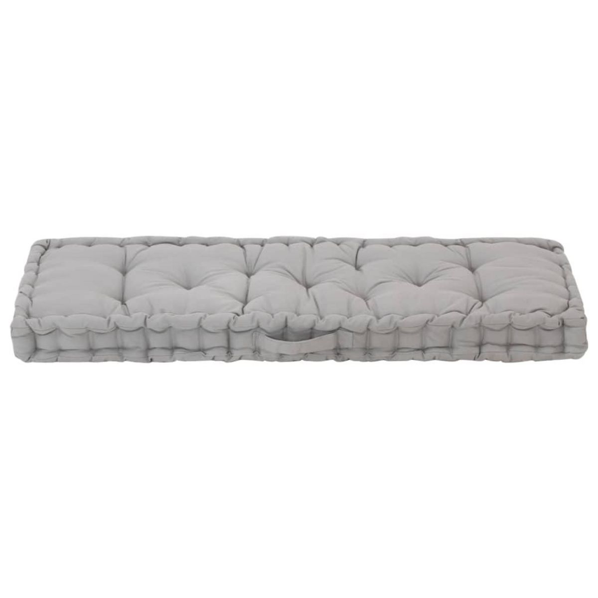 VIDAXL Coussin de plancher de palette Coton 120x40x7 cm Gris