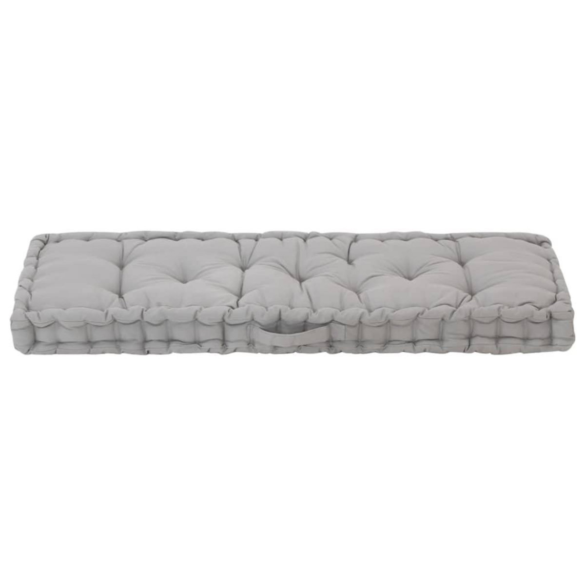 VIDAXL Coussin de plancher de palette Coton 120x40x7 cm Gris