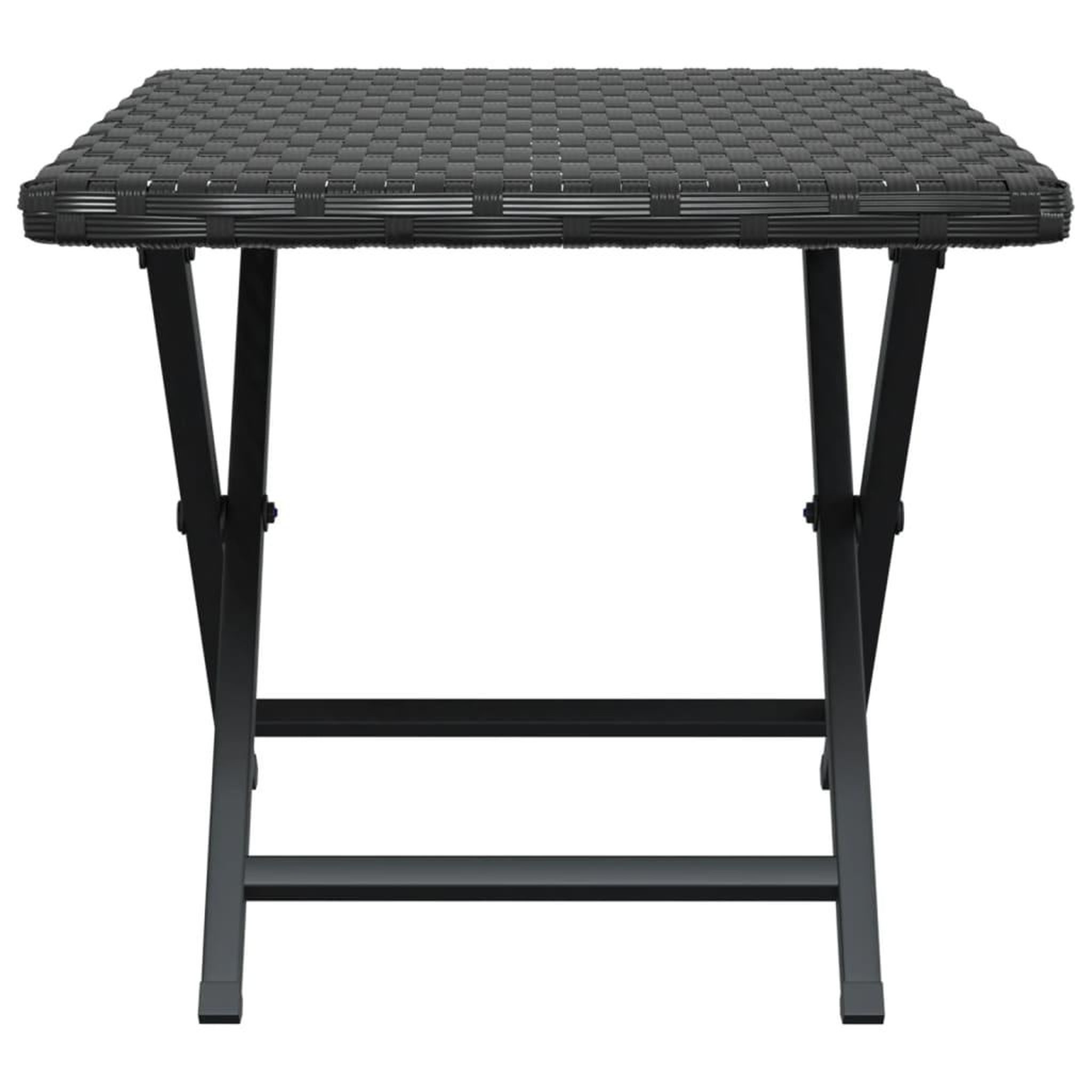 Voir la diapositive 4 : VIDAXL Table pliable noir 45x35x32 cm resine tressee
