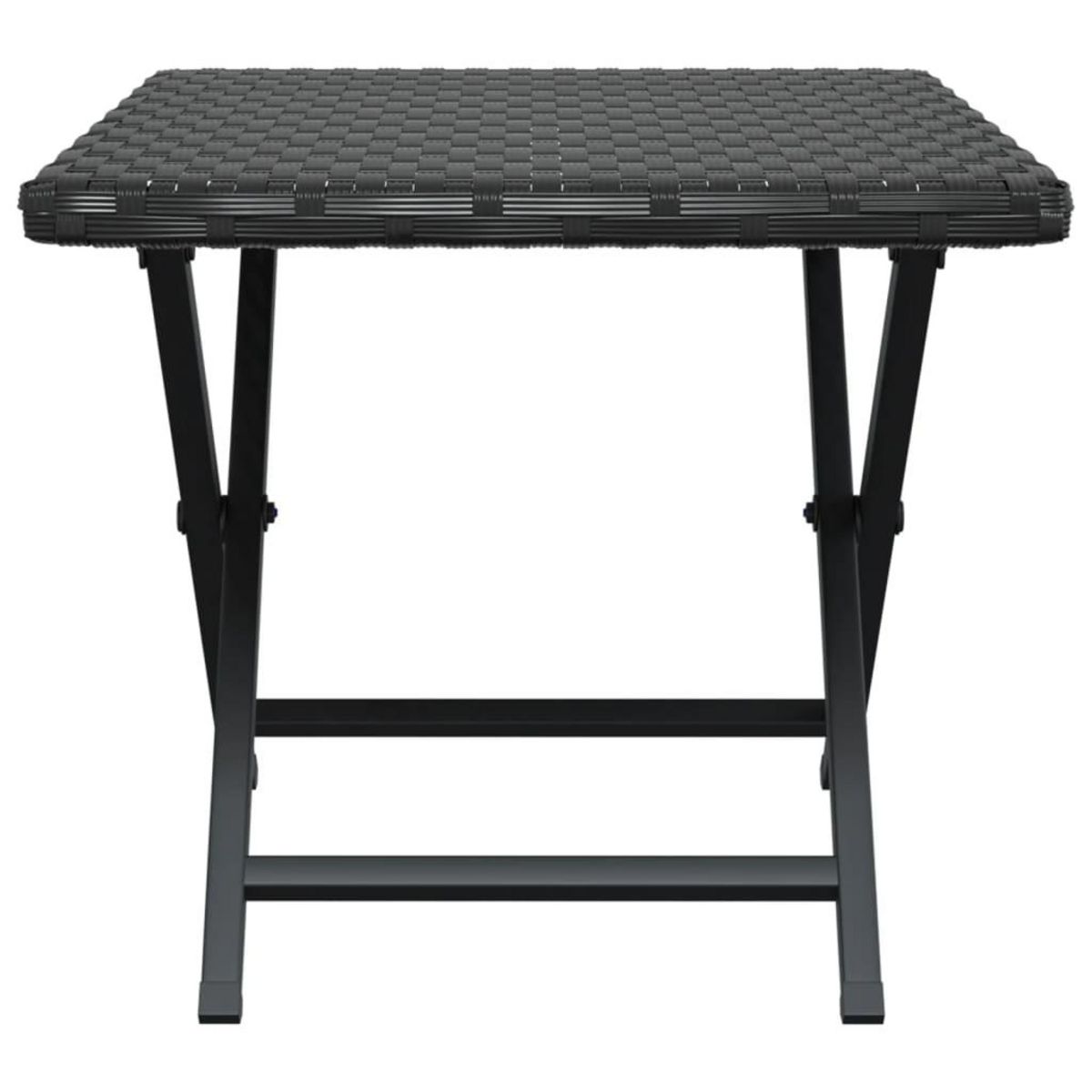 VIDAXL Table pliable noir 45x35x32 cm resine tressee