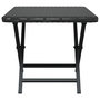 Voir la diapositive 4 : VIDAXL Table pliable noir 45x35x32 cm resine tressee