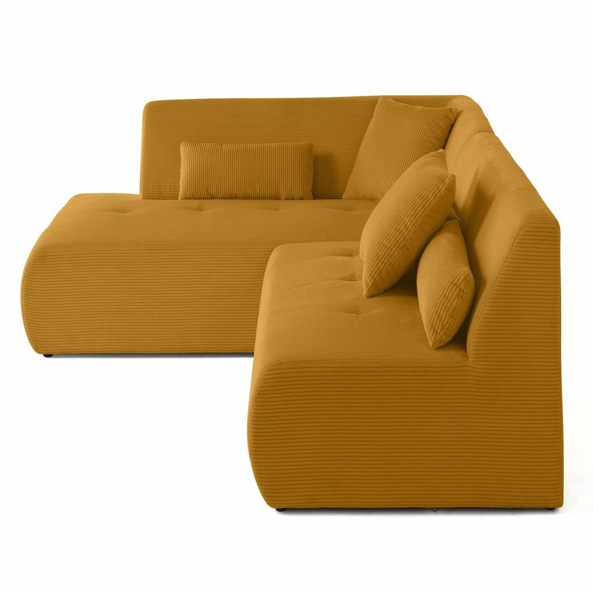 Voir la diapositive 3 : LISA DESIGN Onyx - canapé modulable d'angle gauche - 5 places - en velours côtelé
