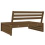 Voir la diapositive 5 : VIDAXL Canape central de jardin marron miel 120x80 cm bois pin massif