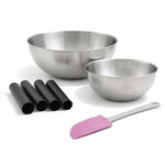 ZENKER Set de 7 ustensiles de pâtisserie 4 moules à gâteaux 2 bols et 1 spatule en silicone Zenker Smart Pastry