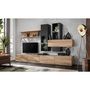 Voir la diapositive 4 : Paris Prix Ensemble Meuble TV Design  Cruz  280cm Noir & Naturel