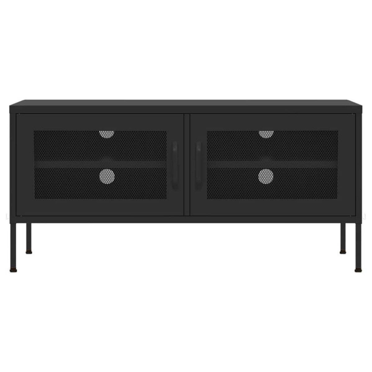 VIDAXL Meuble TV Noir 105x35x50 cm Acier