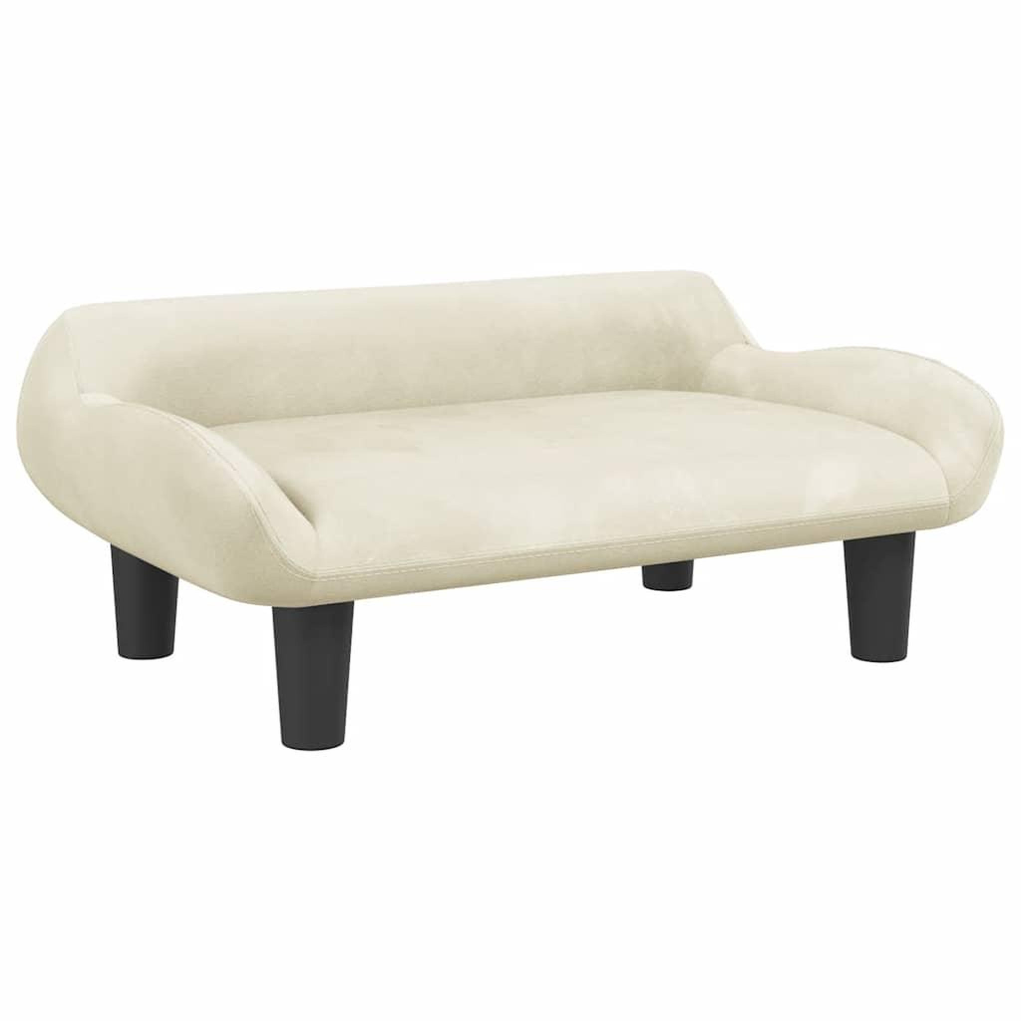 Voir la diapositive 2 : VIDAXL Lit pour chien creme 70x40x24 cm velours
