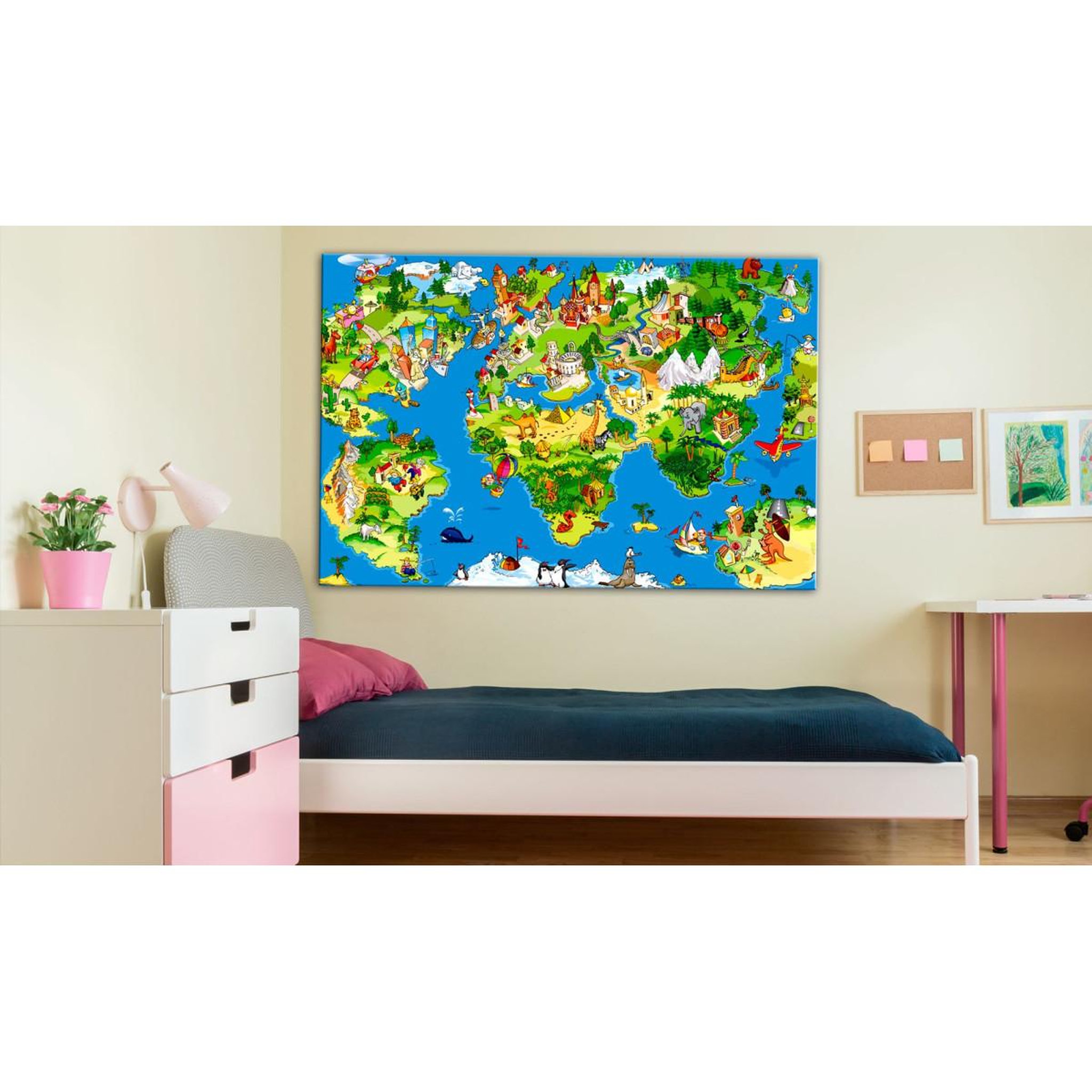 Voir la diapositive 2 : Paris Prix Tableau Imprimé  Children's Map Wide