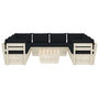 Voir la diapositive 3 : VIDAXL Salon de jardin palette 9 pcs avec coussins bois d'epicea