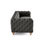 Voir la diapositive 5 : LISA DESIGN Walter - canapé 3 places chesterfield en velours - pieds bois