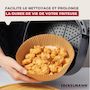 Voir la diapositive 4 : Fackelmann Lot de 300 Moules en papier air fryer carrés 20 cm Fackelmann