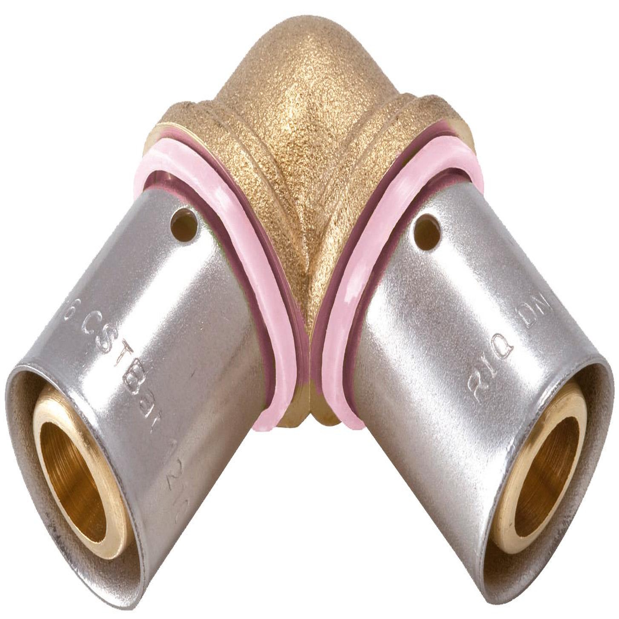 CENTRALE BRICO Raccord coudé 90° à sertir laiton D.12 pour tube en per