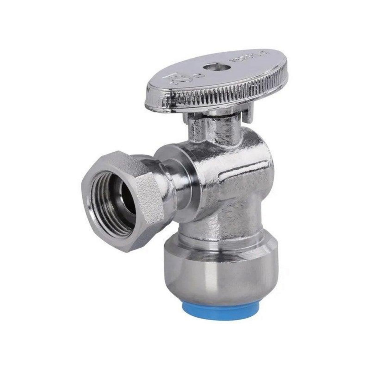 CENTRALE BRICO Robinet d'arret WC a clapet en equerre laiton nickele QUICK PLOMBERIE