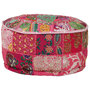 Voir la diapositive 4 : VIDAXL Pouf rond en coton en patchwork fait a la main 40 x 20 cm Rose
