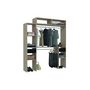 Voir la diapositive 2 : CONCEPT USINE Dressing bois extensible avec 2 penderies, 4 étagères et 2 tiroirs ELYSEE