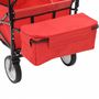 Voir la diapositive 5 : VIDAXL Chariot a main pliable avec toit Acier Rouge