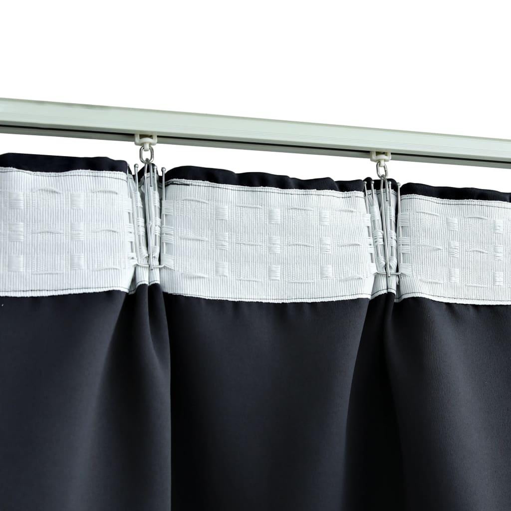 Voir la diapositive 4 : VIDAXL Rideaux occultants avec crochets 2 pcs Anthracite 140x175 cm