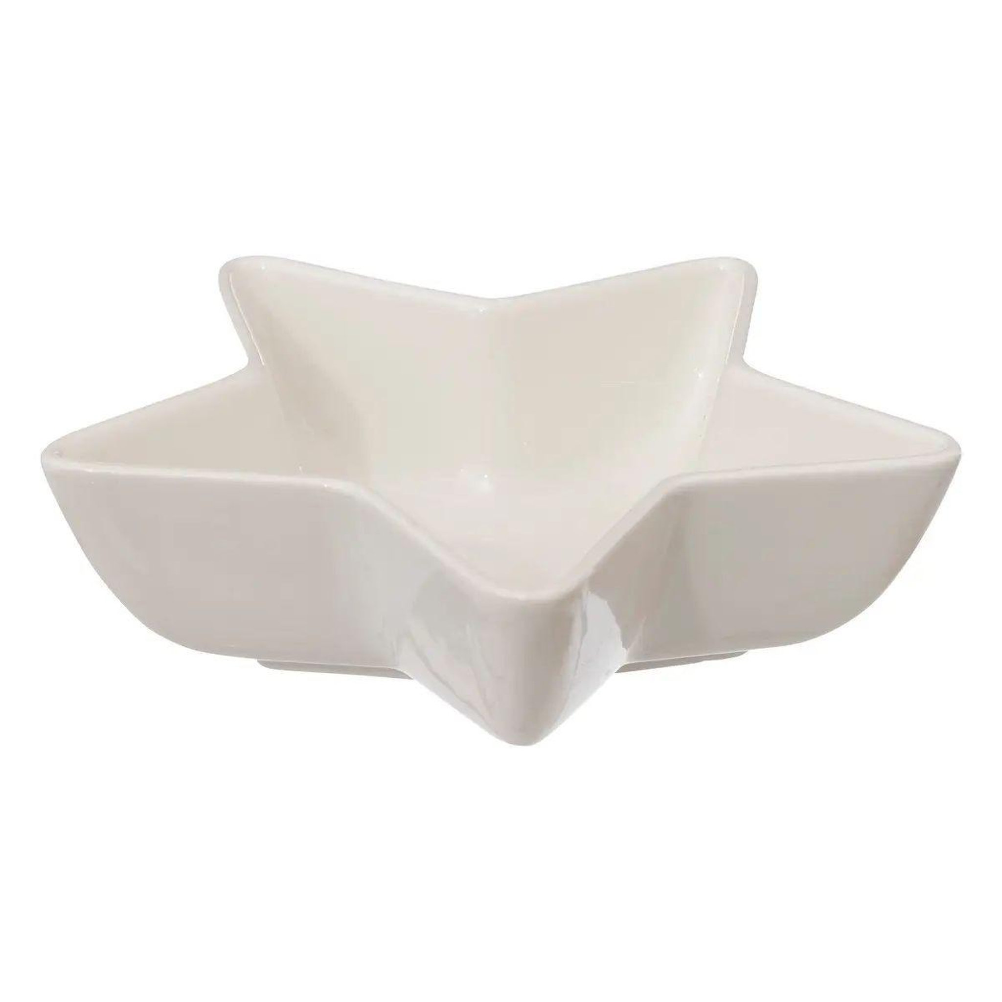Voir la diapositive 2 : ATMOSPHERA Service apéritif 4 pièces  étoile  42cm blanc