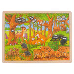 Goki GOKI Wooden Jigsaw Puzzle - Forest Animals, 48st.