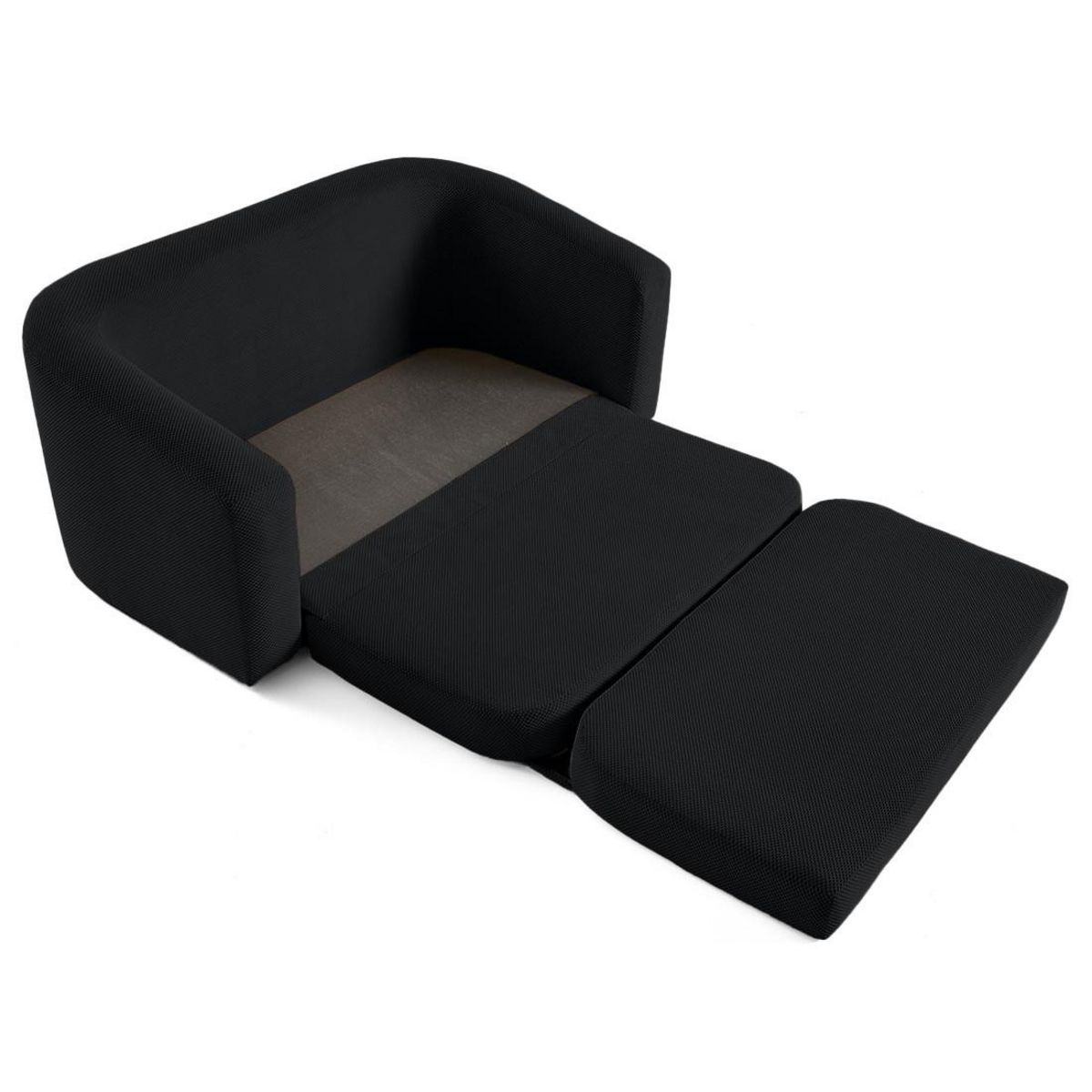 BEST MOBILIER Nuvia - canapé convertible déplimousse 2 places en velours texturé