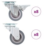 VIDAXL 16 pcs Roulettes pivotantes 50 mm