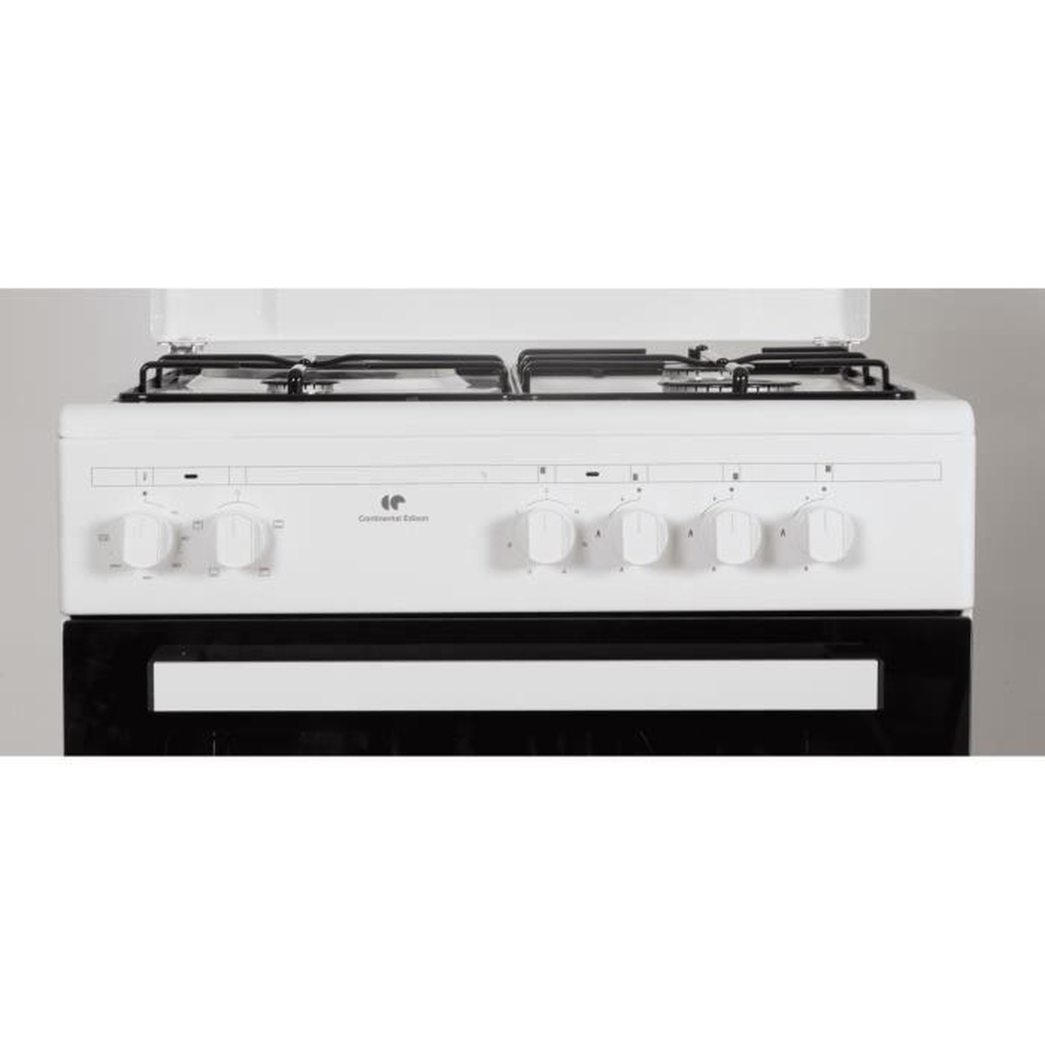Voir la diapositive 2 : CONTINENTAL EDISON Cuisinière mixte – 3 feux gaz + 1 électrique – Blanc – Continental Edison CECM60FCW