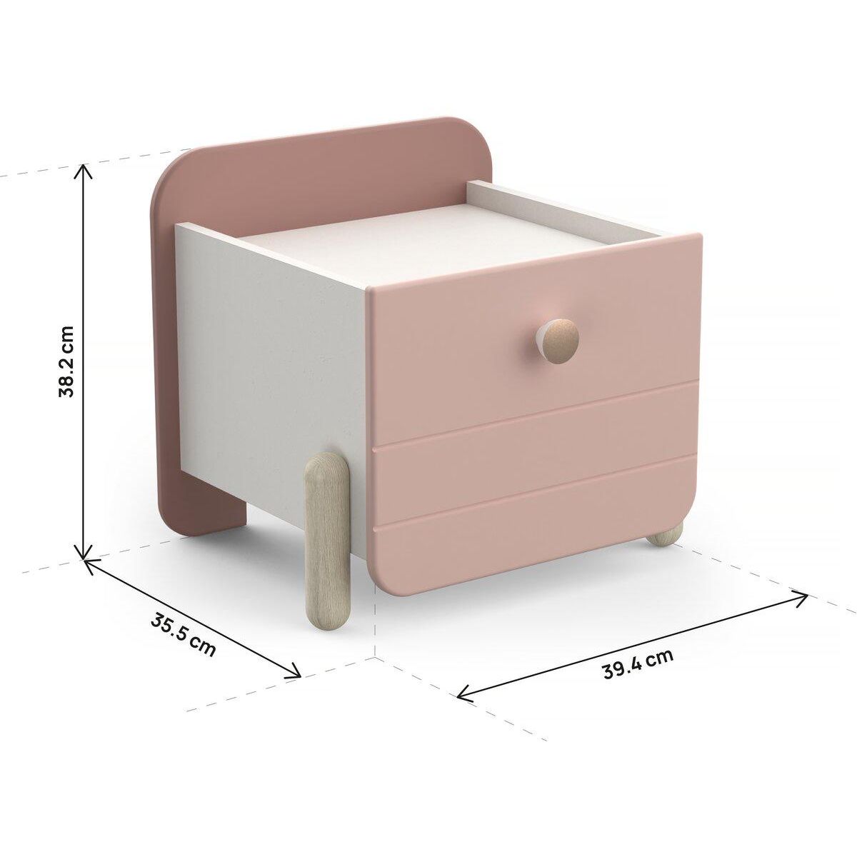 Habitat et Jardin Table de chevet enfant  Jade  - 1 tiroir - Rose