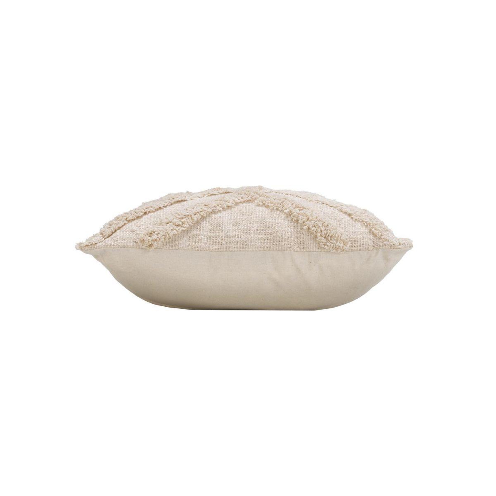 Voir la diapositive 2 : Douceur d'Intérieur Housse de coussin tuftée  sheny  40x40cm naturel