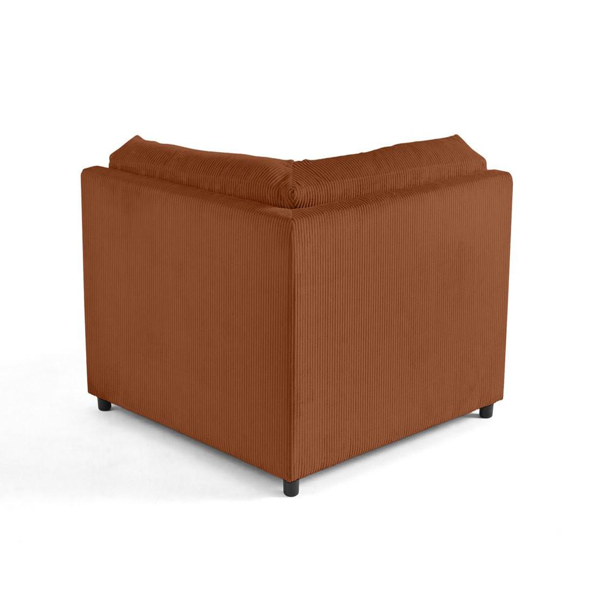 Voir la diapositive 4 : BEST MOBILIER Garance - module d'assise d'angle réversible - en velours côtelé