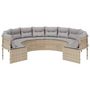 Voir la diapositive 3 : VIDAXL Canape de jardin avec coussins rond beige resine tressee