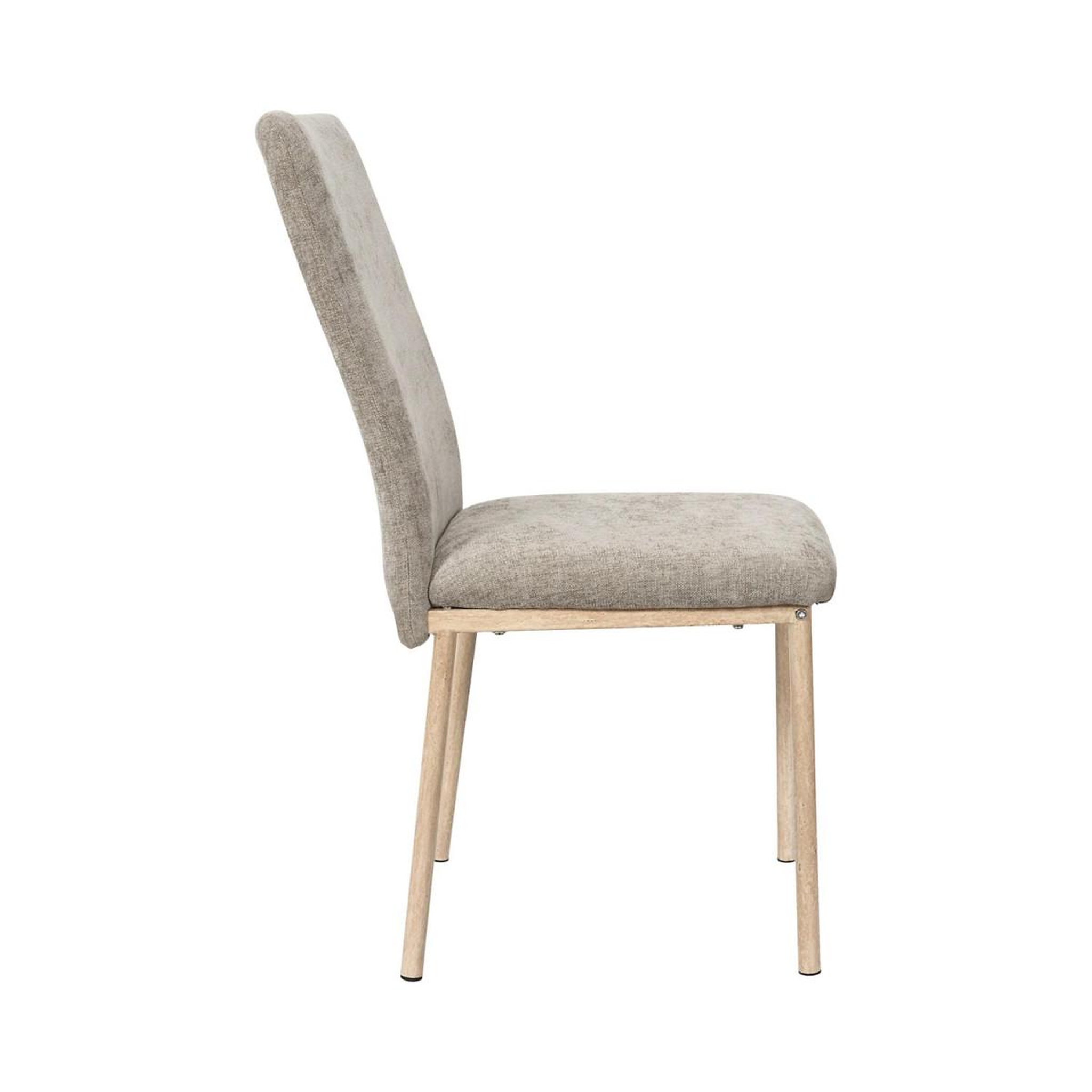 Voir la diapositive 4 : The Home Deco Factory Lot de 2 chaises de table  emilia  91cm taupe