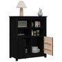 Voir la diapositive 5 : VIDAXL Buffet Noir 83x41,5x100 cm Bois massif de pin