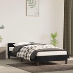 VIDAXL Cadre de lit et tete de lit sans matelas noir 90x200 cm velours