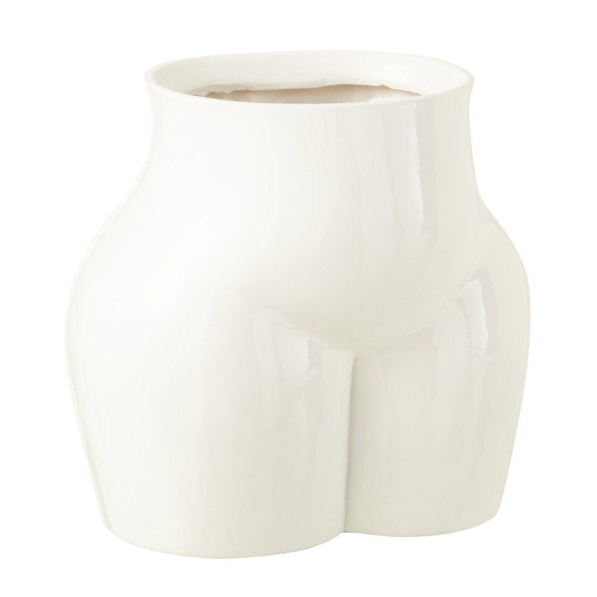 J-LINE Vase déco corps  femme  32cm blanc