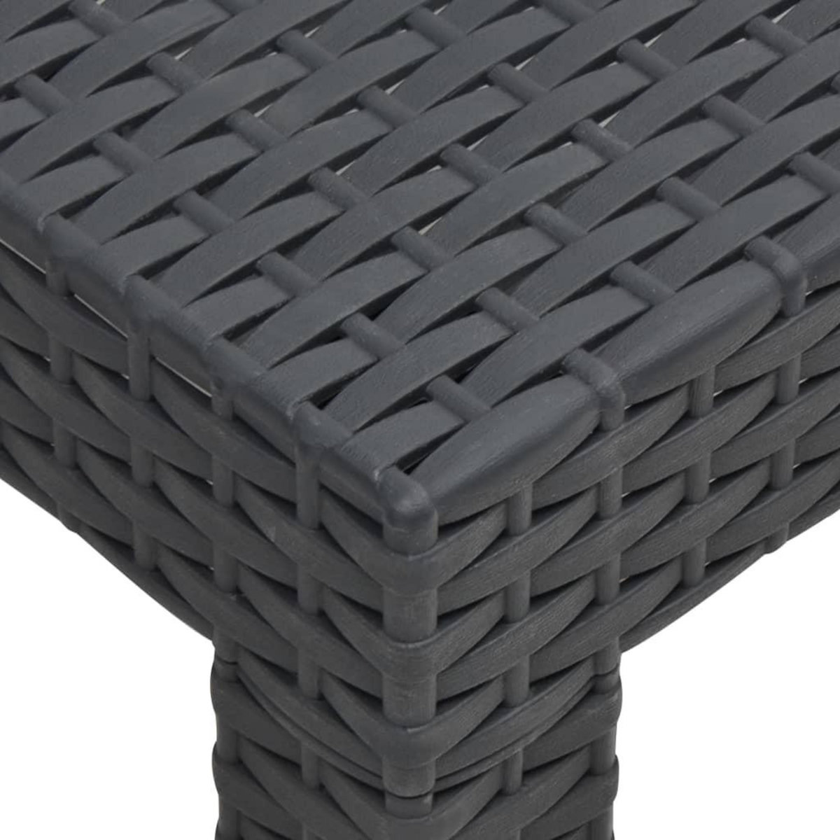 VIDAXL Salon de jardin 2 pcs avec coussins PP Rotin Anthracite