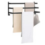 Voir la diapositive 1 : ID MARKET Porte-serviettes mural 3 niveaux DALLAS métal noir design industriel