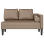 Voir la diapositive 3 : VIDAXL Chaise longue avec coussins cappuccino similicuir