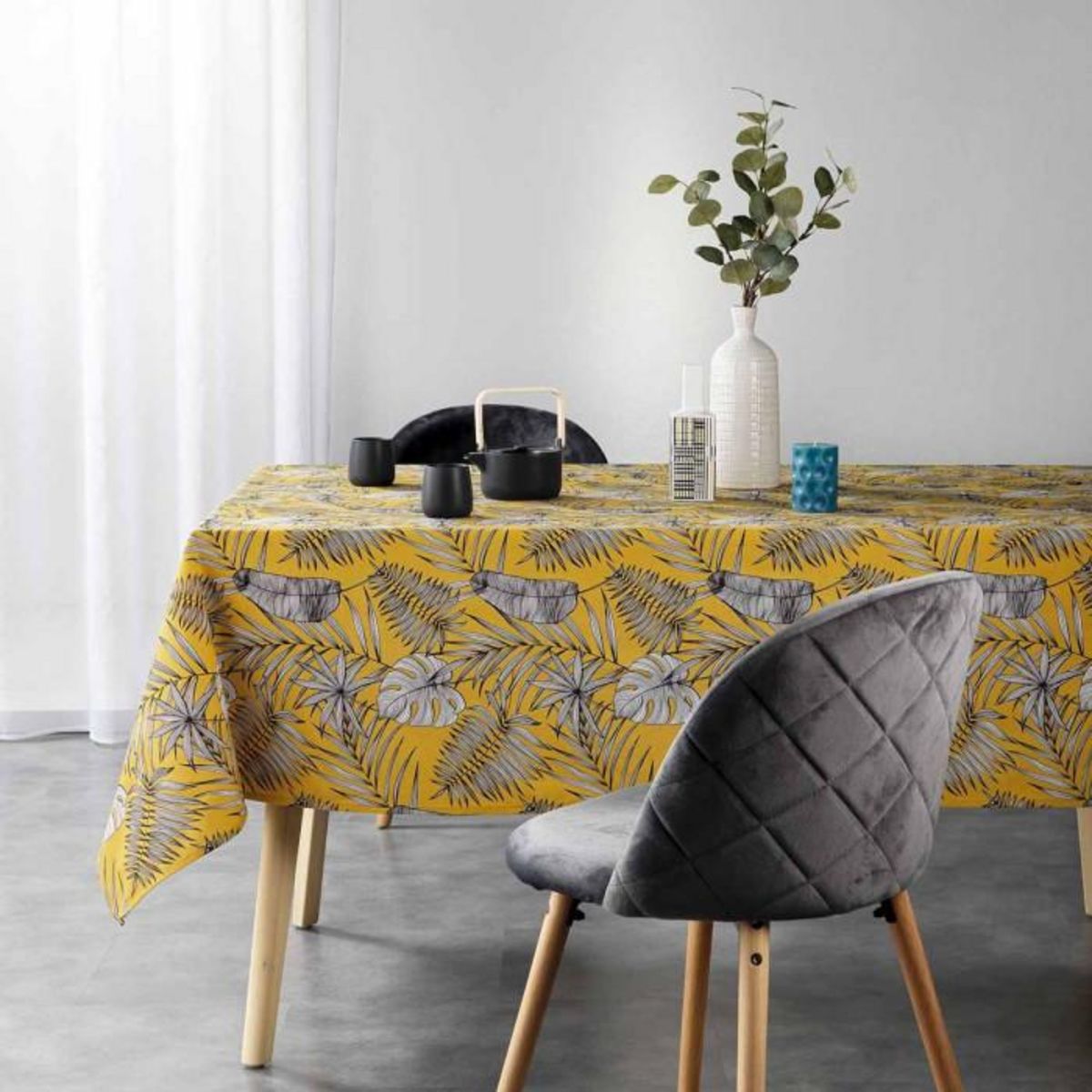 Paris Prix Nappe Rectangulaire  Puebla  140x240cm Moutarde