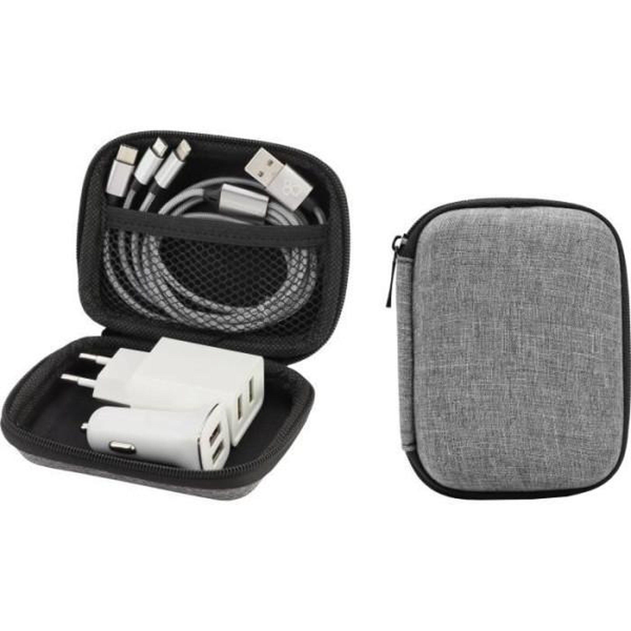 Voir la diapositive 5 : MARKET24 Kit de voyage - gao - 3-en-1 - câble 1m, chargeur mural et voiture