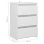 Voir la diapositive 6 : VIDAXL Tables de chevet 2 pcs Blanc 40x35x62,5 cm Agglomere
