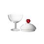 Voir la diapositive 2 : Paris Prix Bonbonnière en Verre  Diamond  25cm Transparent & Rouge
