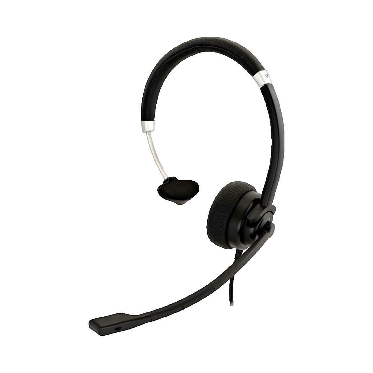 V7 Casque V7 HA401 Monoaural On-Ear câble 3,5 mm noir