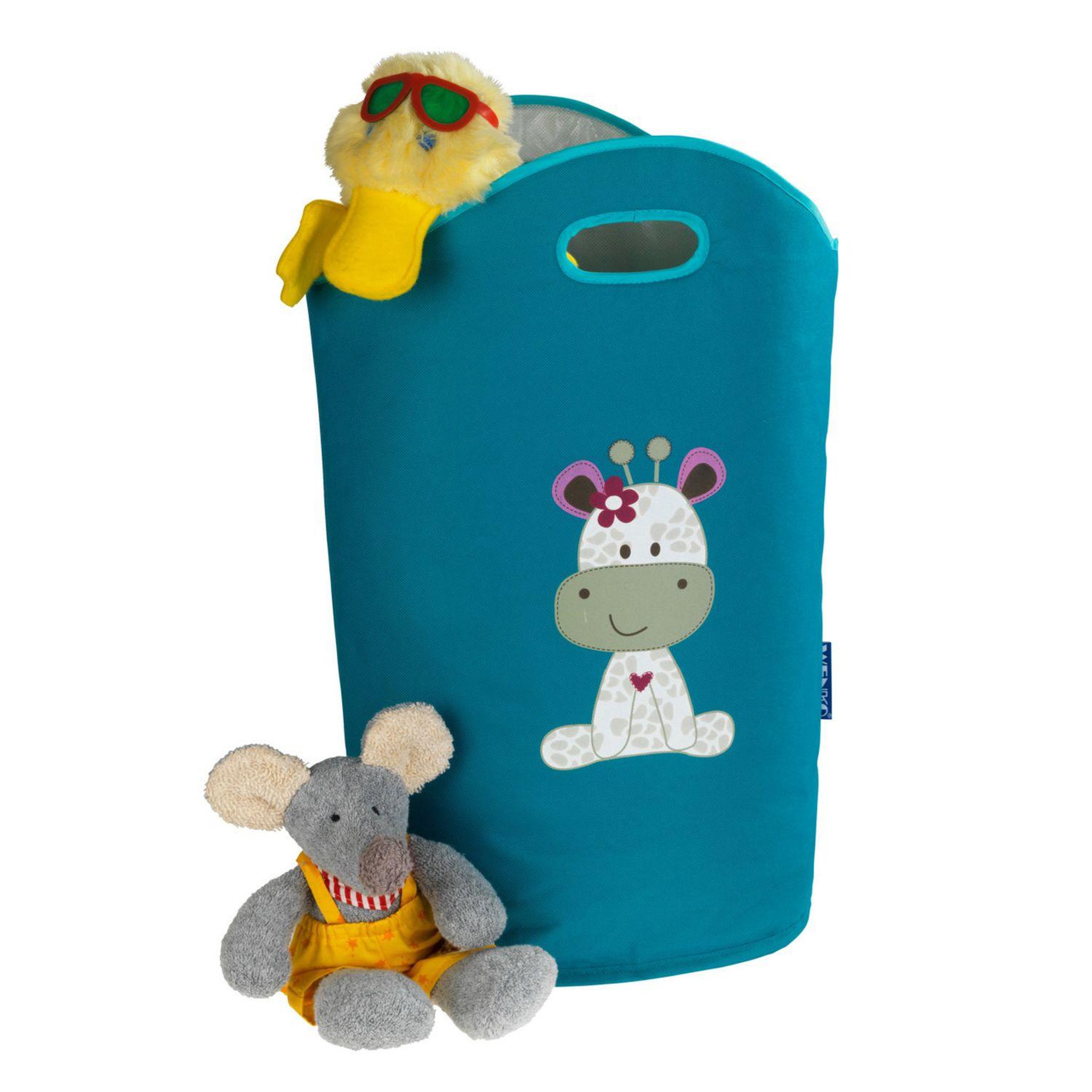 Voir la diapositive 2 : Wenko Panier à linge enfant greta - 40 x h. 52 cm - bleu