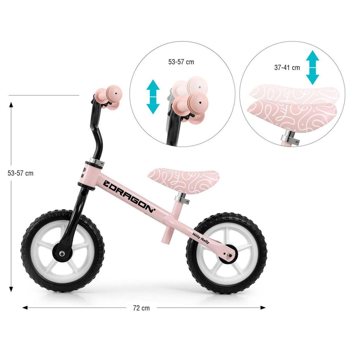 MILLY MALLY Draisienne  Dragon Rose