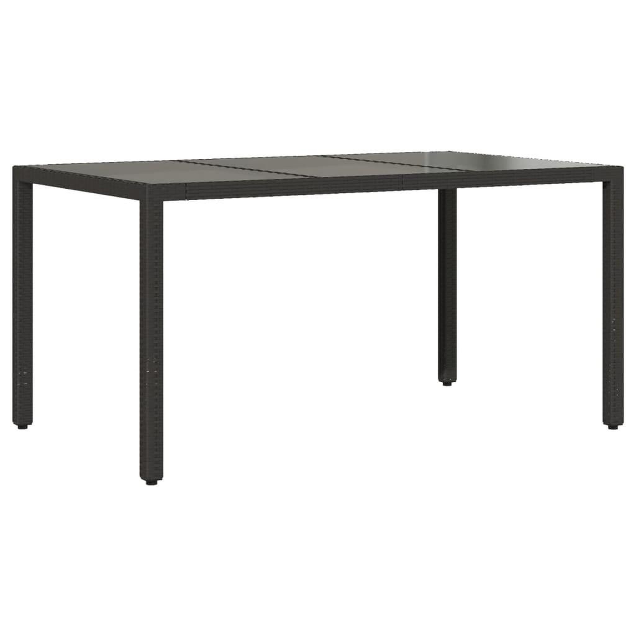 Voir la diapositive 4 : VIDAXL Ensemble a manger de jardin et coussins 5 pcs noir rotin verre