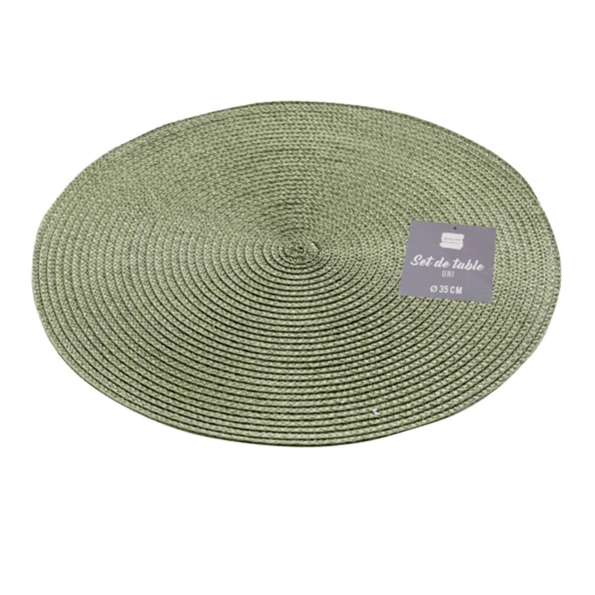 Paris Prix Set de Table Uni  Zebulon  35cm Vert Kaki